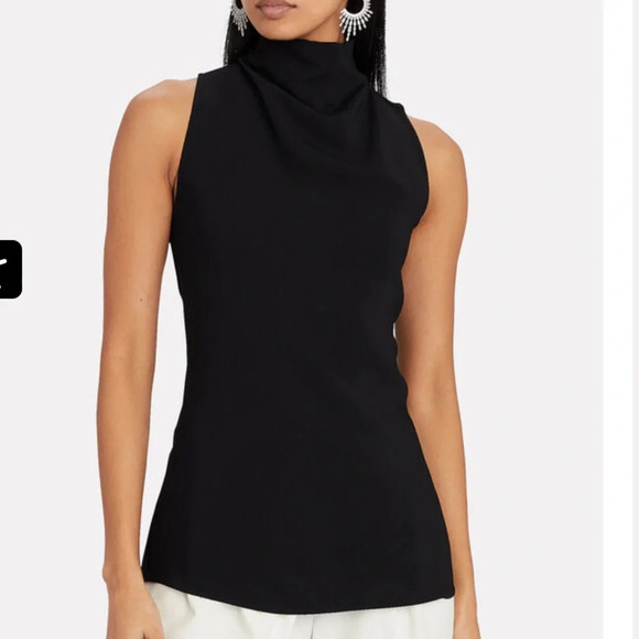 Proenza Schouler NWT Women's Cady Sleeveless Knotted Back Top Black Size 0 - Picture 3 of 14